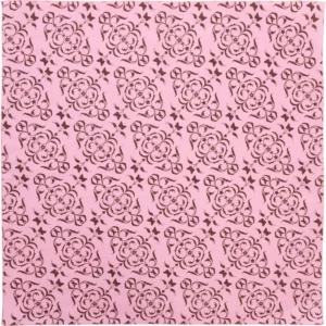 Breast Cancer Baroque Pink Bandana - 22x22 Inch
