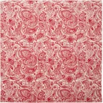 English Paisley - Red on Cream Bandana - 22x22 Inch