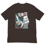 A black t-shirt features two characters from an anime. One character holds a sword  while the other has a pig mask. The text reads "DEMON SLAYER" and "BEAST BREATHING."
