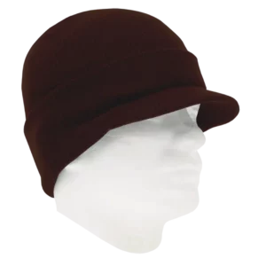 Brown Ski Hat with Visor - 12 pieces