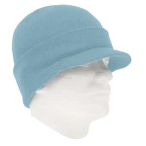 Light Blue Ski Hat with Visor - 12 pieces