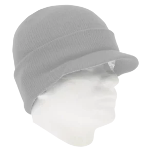 Light Grey Ski Hat with Visor - 12 pieces