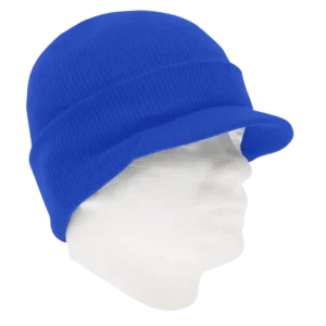 Royal Blue Ski Hat with Visor - 1 piece