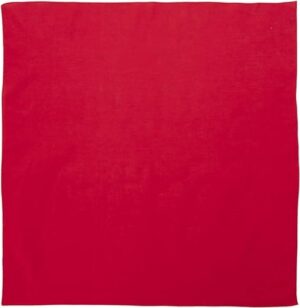 Red Solid Color Bandana - Imported - 100% Cotton - 22" X 22" - 12 Pieces