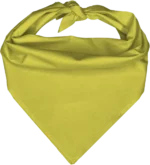 Light Yellow Pet Triangle Solid Bandana - Imported - 100% Cotton - 18" X 25" X 18" - 12 Pieces