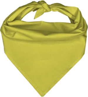 Light Yellow Pet Triangle Solid Bandana - Imported - 100% Cotton - 18" X 25" X 18" - 12 Pieces