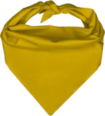 Yellow Pet Triangle Solid Bandana - Imported - 100% Cotton - 18" X 25" X 18" - 1 Piece