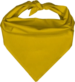 Yellow Pet Triangle Solid Bandana - Imported - 100% Cotton - 18" X 25" X 18" - 1 Piece