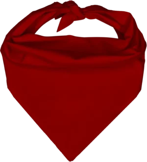Red Pet Triangle Solid Bandana - Imported - 100% Cotton - 18" X 25" X 18" - 12 Pieces