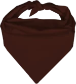Dark Brown Pet Triangle Solid Bandana - Imported - 100% Cotton - 18" X 25" X 18" - 12 Pieces
