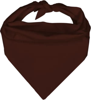 Dark Brown Pet Triangle Solid Bandana - Imported - 100% Cotton - 18" X 25" X 18" - 12 Pieces