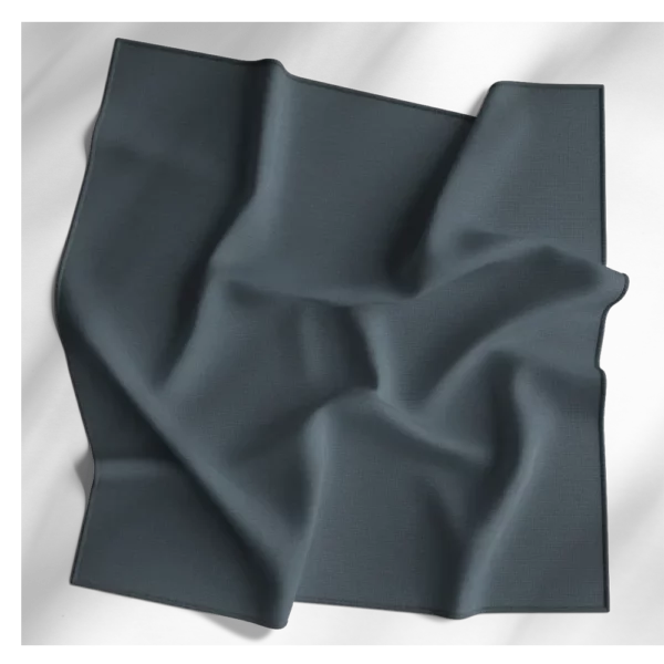 Dark Grey Solid Color Bandana - Imported - 100% Cotton - 22" x 22" - 600pcs/Case