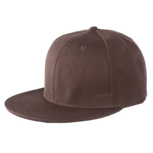 Brown Flat Brim Baseball Cap - Large - 12 pieces