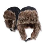 Trapper Hat - Faux Fur - Heavy Duty Nylon - Waterproof - Imported - Black, 72pcs - Case