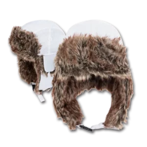 Trapper Hat - Faux Fur - Heavy Duty Nylon - Waterproof - Imported - White, 72pcs - Case