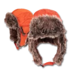 Trapper Hat - Faux Fur - Heavy Duty Nylon - Waterproof - Imported - Orange, 72pcs - Case