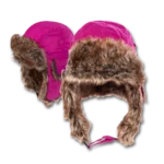 Trapper Hat - Faux Fur - Heavy Duty Nylon - Waterproof - Imported - Fuchsia, 72pcs - Case