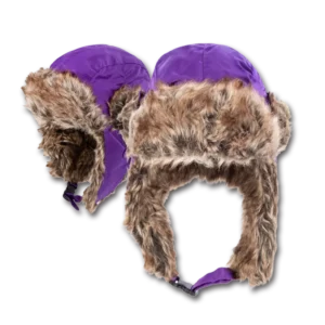 Trapper Hat - Faux Fur - Heavy Duty Nylon - Waterproof - Imported - Purple, 72pcs - Case