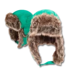 Trapper Hat - Faux Fur - Heavy Duty Nylon - Waterproof - Imported - Kelly Green, 72pcs - Case