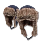 Trapper Hat - Faux Fur - Heavy Duty Nylon - Waterproof - Imported - Navy Blue, 72pcs - Case