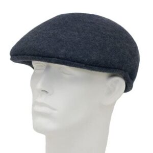 Dark Grey Wool Felt Ascot Cap - Small/Medium - 1 piece