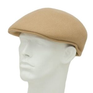 Khaki Wool Felt Ascot Cap - Small/Medium - 1 piece