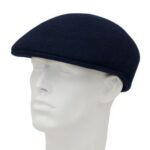 Navy Blue Wool Felt Ascot Cap - Mixed Sizes - Dozen - 12 pieces