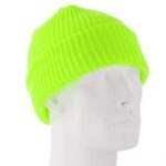 Flourecent Green Value Knit Ski Hat - Made in USA - 12 pieces