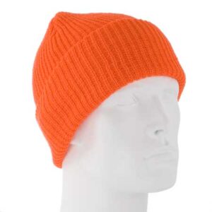 Blaze Orange Value Knit Ski Hat - Made in USA - 1 piece
