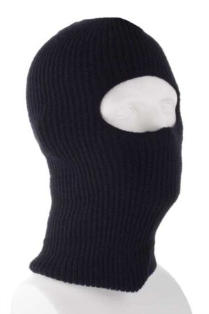 Navy Blue Value Knit One Hole Facemask - Made in USA - 12 pieces