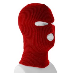 Red Superstretch Full Face Ski Mask - Made in USA - 12 pieces
