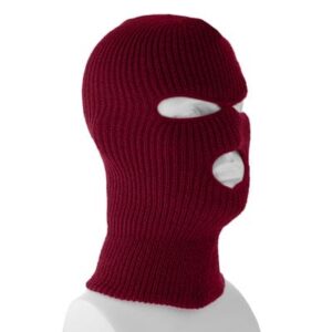 Burgundy / Wine Superstretch Full Face Ski Mask - Made in USA - 1 piece