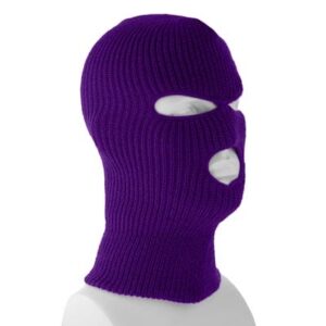 Purple / Grape Superstretch Full Face Ski Mask - Made in USA - 12 pieces