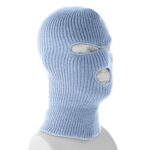Light Blue Superstretch Full Face Ski Mask - Made in USA - 12 pieces