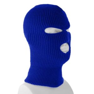 Royal Blue Superstretch Full Face Ski Mask - Made in USA - 1 piece