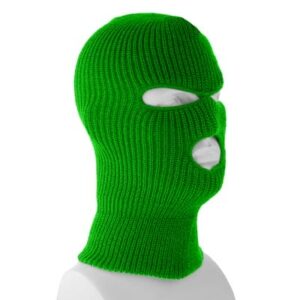 Kelly Green Superstretch Full Face Ski Mask - Made in USA - 1 piece