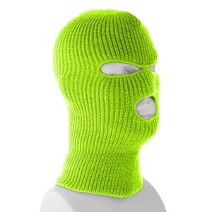 Florecent Green Superstretch Full Face Ski Mask - Made in USA - 12 pieces