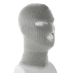Light Grey Superstretch Full Face Ski Mask - Made in USA - 12 pieces