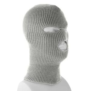 Light Grey Superstretch Full Face Ski Mask - Made in USA - 12 pieces