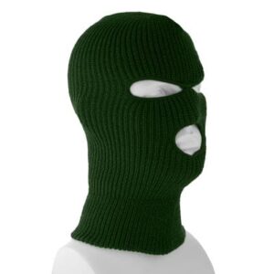 Hunter Green Superstretch Full Face Ski Mask - Made in USA - 1 piece