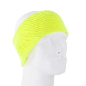 Safety Yellow Stretch Headband - Made in USA - 12 pieces