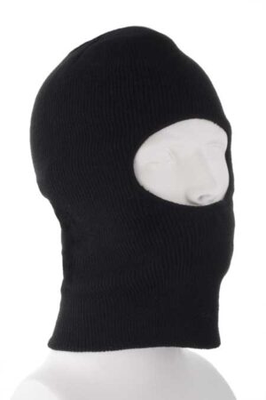 Black One Hole Thinsulate Facemask - Made in USA - 1 piece