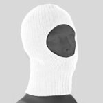 White One Hole Thinsulate Facemask - Made in USA - 144pcs - Case