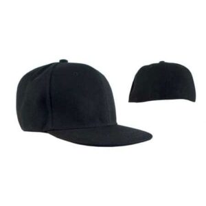Black Flat Brim Baseball Cap - Large - 1 piece