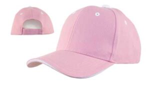 Childrens Wool Look Sandwich Baseball Hat with Adjustable Velcro Back