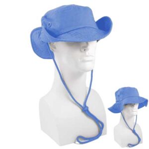 Light Blue Safari Hat - Mixed Sizes - Dozen - 12 pieces