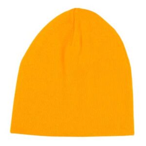 Solid Color Beanie Winter Hat - Gold, 12 pieces