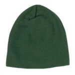 Solid Color Beanie Winter Hat - Hunter Green, 12 pieces