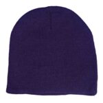 Solid Color Beanie Winter Hat - Navy Blue, 1 piece