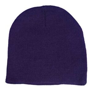 Solid Color Beanie Winter Hat - Navy Blue, 1 piece